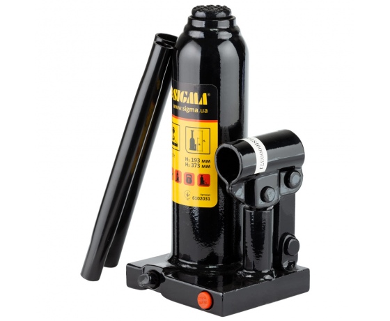 Фото 2 - Домкрат гидравлический бутылочный 3т H 193-373мм (кейс) SIGMA (6102031)