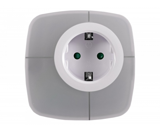 Фото 2 - Светодиодный ночник с розеткой с переключаемыми цветами  Luxel 0,6W (NL-03W)