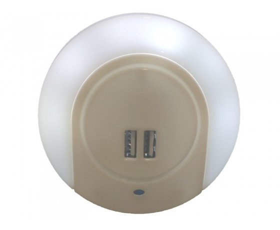 Фото 4 - Светодиодный ночник Luxel с двумя usb портами 1W (NL-02W)