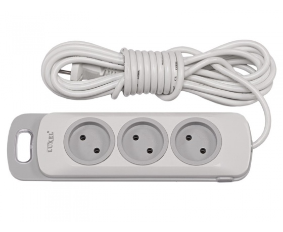 Фото 2 - Сетевой удлинитель Luxel Nota 3 розетки 3М (4123)