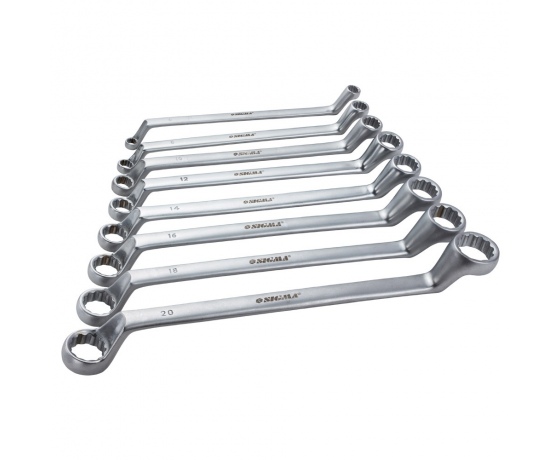 Фото 3 - Ключи накидные 8шт 6-22мм CrV satine SIGMA (6010051)