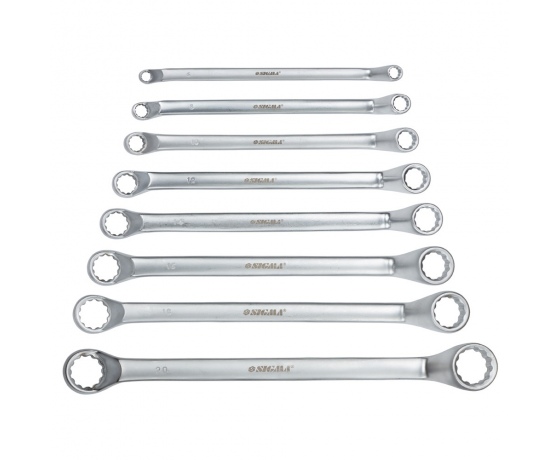 Фото 2 - Ключи накидные 8шт 6-22мм CrV satine SIGMA (6010051)