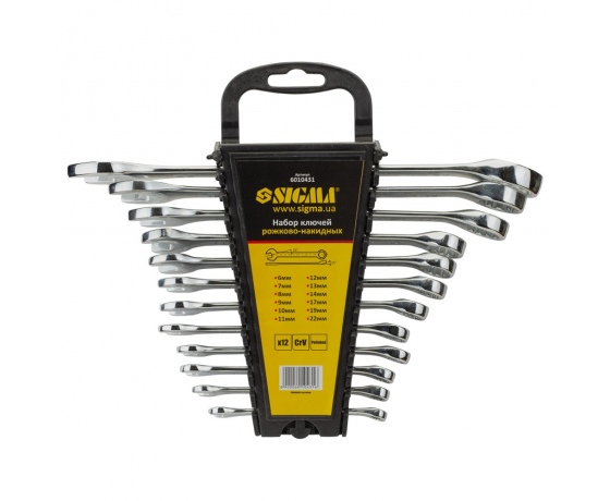 Фото 2 - Ключи рожково-накидные 12шт 6-22мм CrV polished SIGMA (6010431)