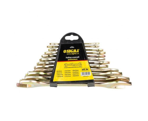 Фото 2 - Ключи рожковые 12шт 8-32мм БЕЛАРУСЬ SIGMA (6010301)