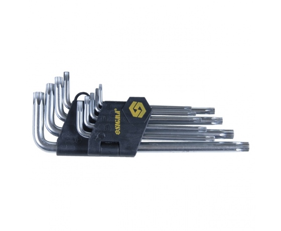 Фото 2 - Ключи TORX 9шт T10-T50мм CrV (длинные с отверстием) SIGMA (4022231)