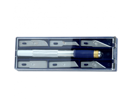 Фото 2 - Набор ножей моделярских 6шт + держатель SIGMA (8214011)