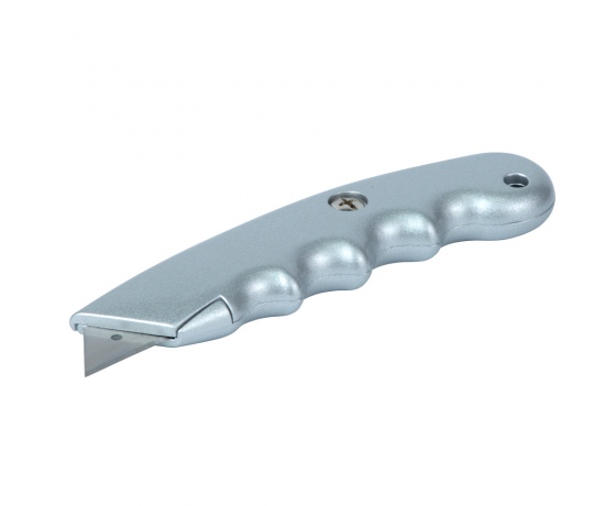 Фото 3 - Нож строительный (металлический корпус) лезвие трапеция автоматический замок SIGMA (8212031)