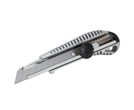 Фото 3 - Нож строительный (металлический корпус) лезвие 18мм винтовой замок SIGMA (8211031)