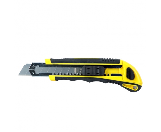 Фото 2 - Нож пластик/резина корпус лезвие 3шт 18мм автоматический замок SIGMA (8211111)