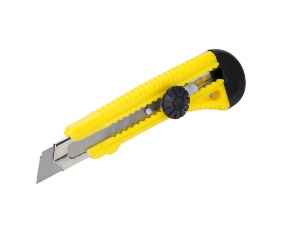 Фото 3 - Нож строительный (пластиковый корпус) лезвие 18мм винтовой замок SIGMA (8211141)