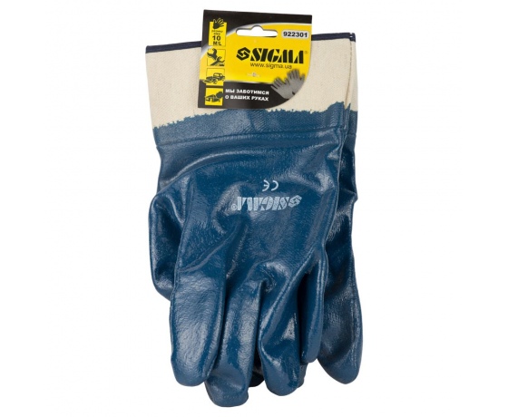 Фото 5 - Перчатки трикотажные с полным нитриловым покрытием SIGMA (9223011)