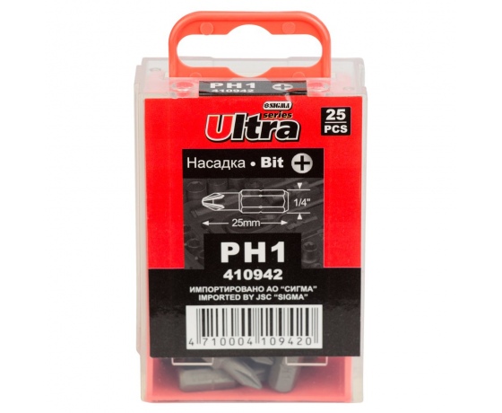 Фото 3 - Набор бит PН1×25мм 1/4