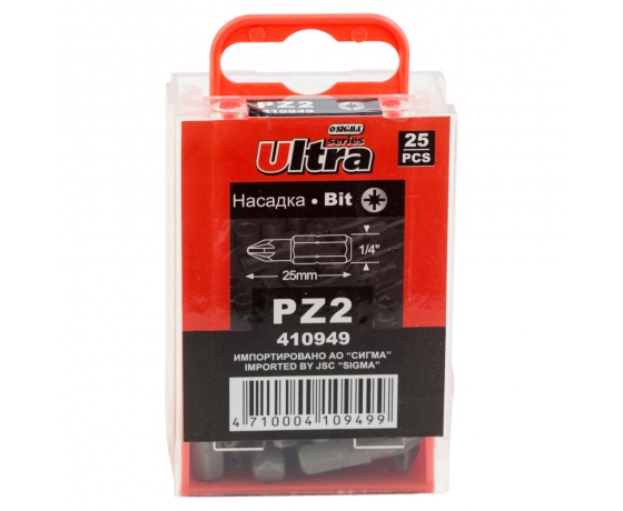 Фото 2 - Набор бит PZ2×25мм 1/4
