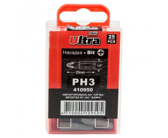 Фото 3 - Набор бит PН3×25мм 1/4