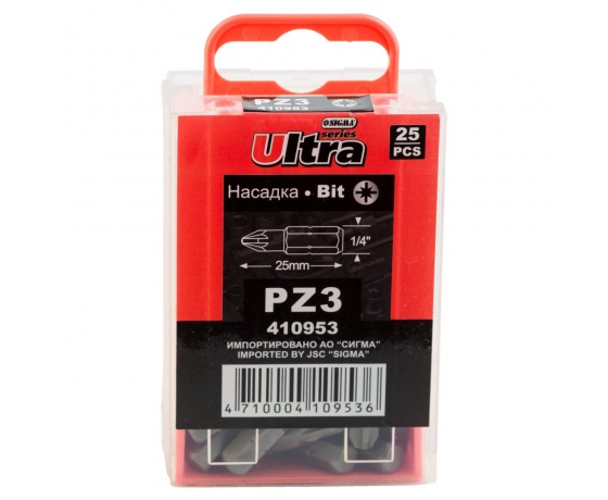 Фото 7 - Набор бит PZ3×25мм 1/4