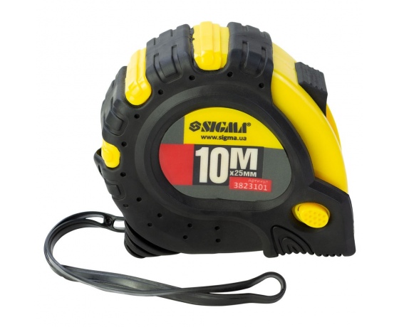 Фото 3 - Рулетка магнитная фиксатор + тормоз 10м×25мм SIGMA (3823101)