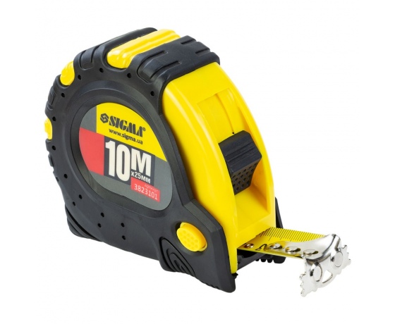 Фото 2 - Рулетка магнитная фиксатор + тормоз 10м×25мм SIGMA (3823101)