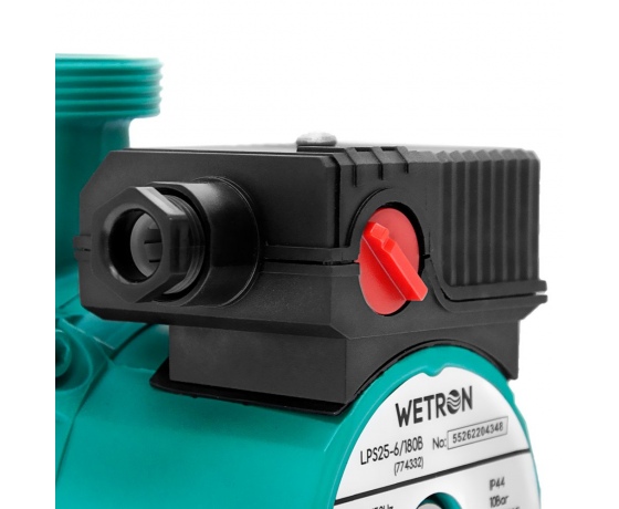 Фото 5 - Насос циркуляционный 75Вт Hmax 4м Qmax 40л/мин Ø1½ 180мм зел + гайки Ø1 WETRON (774312)