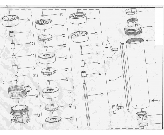 Фото 5 - Насос центробежный скважинный 1.1кВт H 57(35)м Q 180(133)л/мин Ø102мм AQUATICA (DONGYIN) (777152)