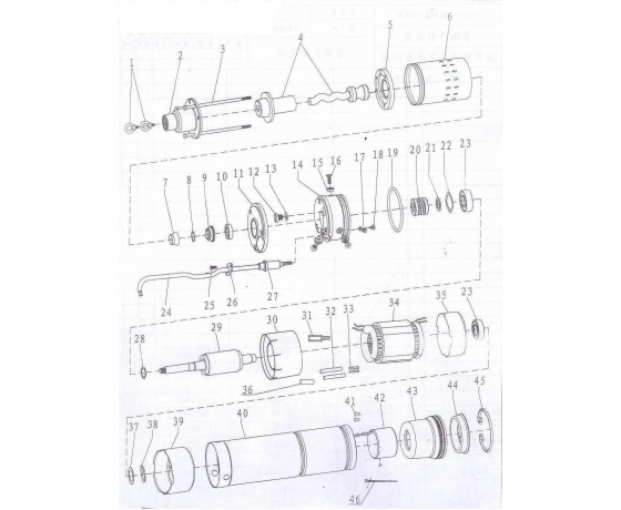 Фото 4 - Насос шнековый скважинный 0.5кВт H 107(34)м Q 40(30)л/мин Ø96мм (нерж) AQUATICA (DONGYIN) (777212)