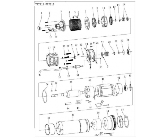 Фото 6 - Насос вихревой скважинный 1.1кВт H 100(38)м Q 45(30)л/мин Ø96мм AQUATICA (DONGYIN) (777312)