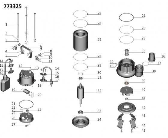 Фото 4 - Насос дренажный 1.1кВт Hmax 9м Qmx 333л/мин AQUATICA (773325)