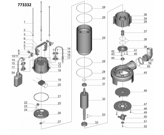 Фото 4 - Насос канализационный 1.3кВт Hmax 12м Qmax 300л/мин (с ножом) AQUATICA (773332)