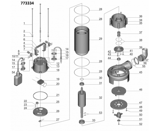Фото 4 - Насос канализационный 1.8кВт Hmax 10м Qmax 400л/мин (с ножом) AQUATICA (773334)