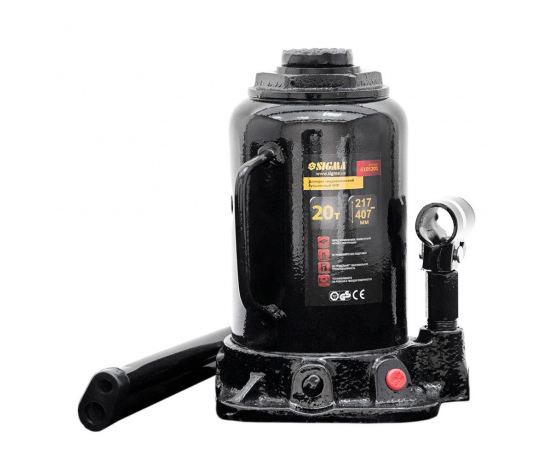 Фото 2 - Домкрат гидравлический бутылочный mid 20т H 217-407мм SIGMA (6105201)