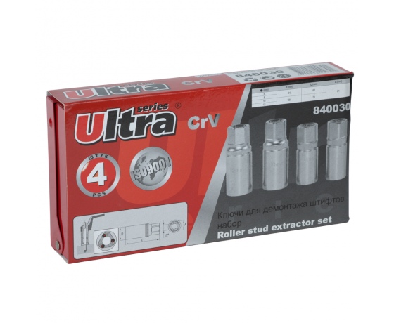 Фото 6 - Насадки для снятия штифтов 6-12мм 4шт CrV ULTRA (840030z)
