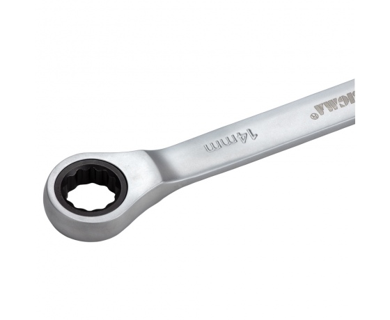 Фото 6 - Ключ рожково-накидной трещоточный 14мм CrV satine SIGMA (6022141)