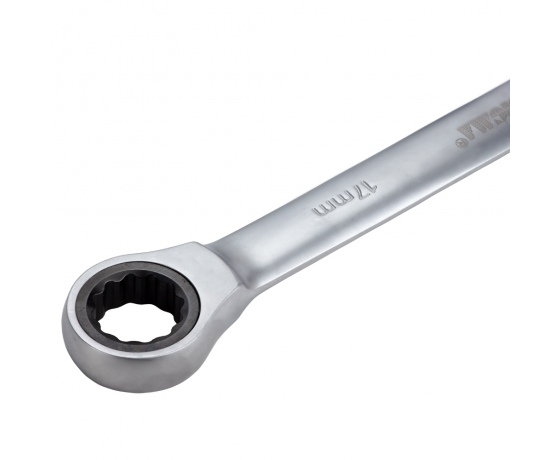 Фото 6 - Ключ рожково-накидной трещоточный 17мм CrV satine SIGMA (6022171)