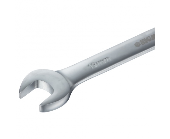 Фото 5 - Ключ рожково-накидной трещоточный 19мм CrV satine SIGMA (6022191)