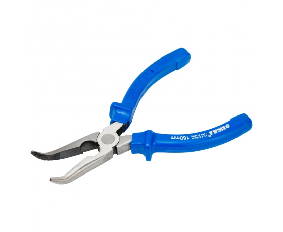 Фото 6 - Длинногубцы изогнутые 160мм синие SIGMA (4356161)
