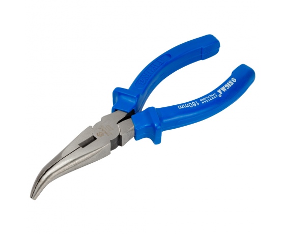 Фото 7 - Длинногубцы изогнутые 160мм синие SIGMA (4356161)