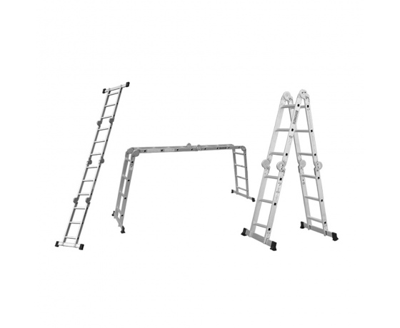 Фото 2 - Лестница многоцелевая 4×3 (алюминиевая) FLORA (5031314)