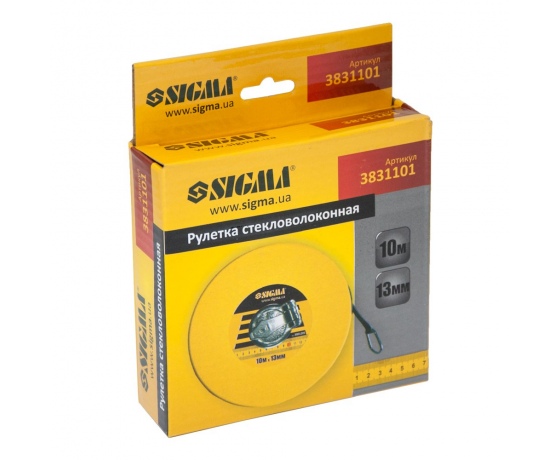 Фото 4 - Рулетка стекловолокно 10м×13мм SIGMA (3831101)