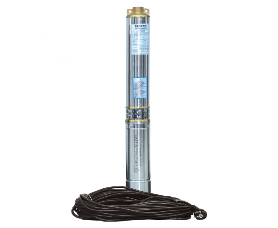 Фото 2 - Насос центробежный скважинный 1.1кВт H 65(43)м Q 140(100)л/мин Ø102мм (кабель 35м) AQUATICA (DONGYIN) (777494)