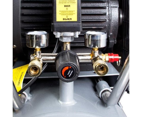 Фото 5 - Компрессор ременной двухцилиндровый 380В 4кВт 678л/мин 10бар 100л SIGMA (7044521)