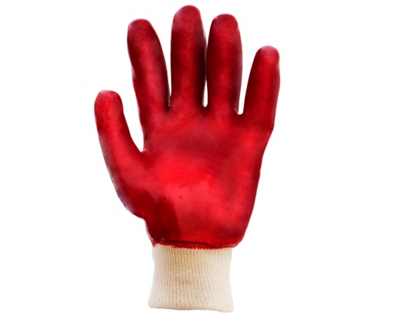 Фото 4 - Перчатки трикотажные с ПВХ покрытием (красные манжет) SIGMA (9444361)