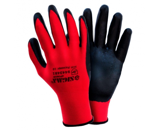 Фото 2 - Перчатки трикотажные с нитриловым покрытием (манжет) SIGMA (9443481)