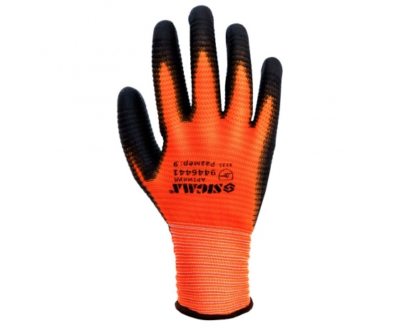 Фото 3 - Перчатки трикотажные с ПУ покрытием (манжет) SIGMA (9446441)