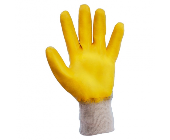 Фото 4 - Перчатки трикотажные с нитриловым покрытием (желтые) SIGMA (9443441)