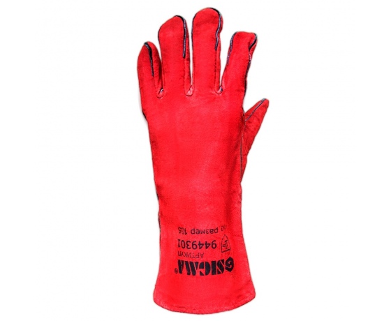 Фото 3 - Перчатки краги сварщика (красные) SIGMA (9449301)