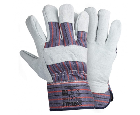 Фото 2 - Перчатки комбинированные замшевые (цельная ладонь) SIGMA (9448361)