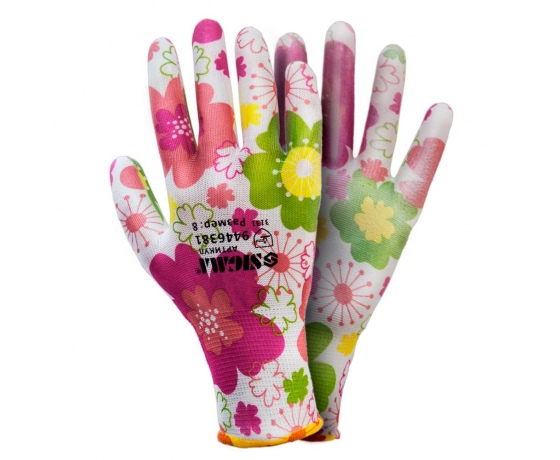 Фото 2 - Перчатки с ПУ покрытием (белые манжет) SIGMA (9446381)