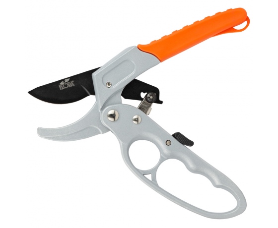 Фото 4 - Секатор с храповым механизмом 200мм FLORA (5021354)