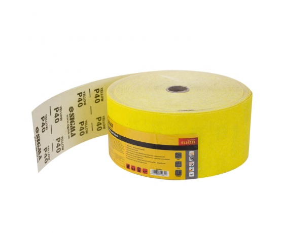 Фото 2 - Шлифовальная бумага рулон 115мм×50м P40 SIGMA (9114231)