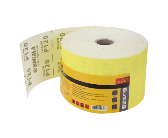 Фото 2 - Шлифовальная бумага рулон 115мм×50м P120 SIGMA (9114271)