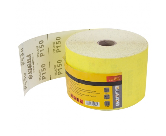 Фото 2 - Шлифовальная бумага рулон 115мм×50м P150 SIGMA (9114281)